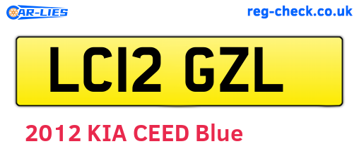 LC12GZL are the vehicle registration plates.