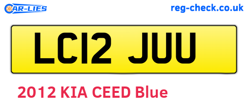 LC12JUU are the vehicle registration plates.