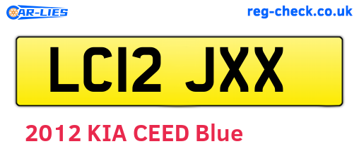 LC12JXX are the vehicle registration plates.