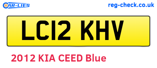 LC12KHV are the vehicle registration plates.