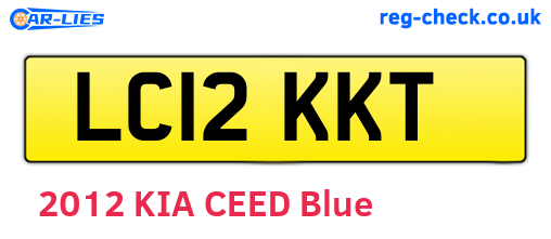LC12KKT are the vehicle registration plates.