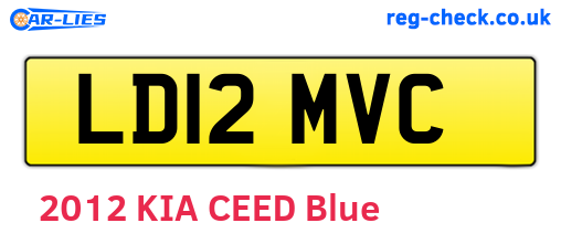 LD12MVC are the vehicle registration plates.