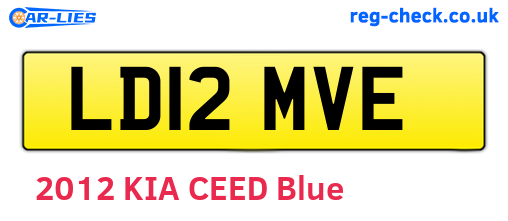 LD12MVE are the vehicle registration plates.