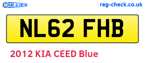 NL62FHB are the vehicle registration plates.
