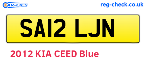 SA12LJN are the vehicle registration plates.
