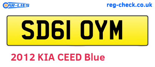 SD61OYM are the vehicle registration plates.