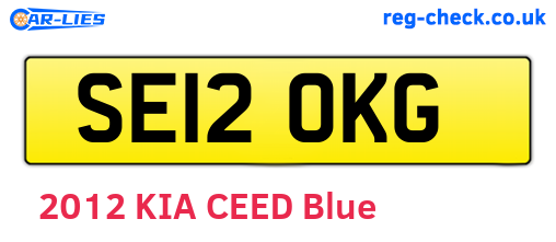 SE12OKG are the vehicle registration plates.