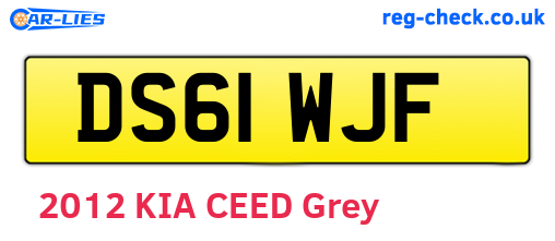 DS61WJF are the vehicle registration plates.