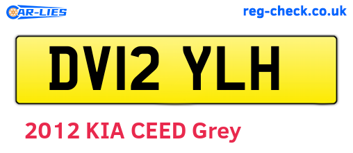 DV12YLH are the vehicle registration plates.