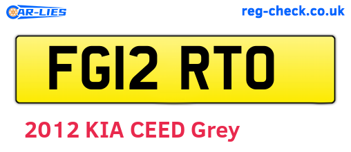 FG12RTO are the vehicle registration plates.