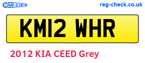 KM12WHR are the vehicle registration plates.
