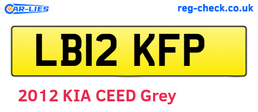 LB12KFP are the vehicle registration plates.