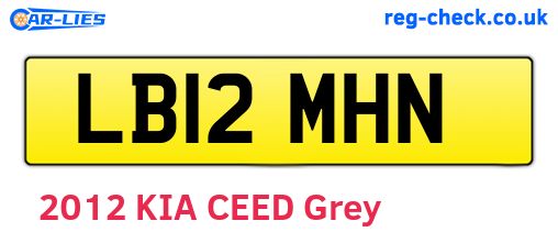 LB12MHN are the vehicle registration plates.