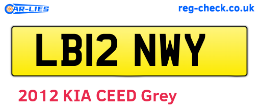 LB12NWY are the vehicle registration plates.