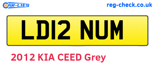 LD12NUM are the vehicle registration plates.