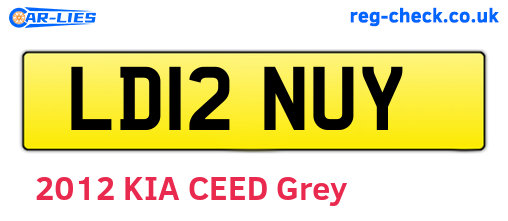 LD12NUY are the vehicle registration plates.
