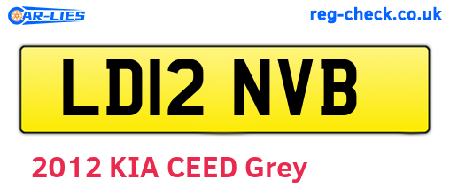 LD12NVB are the vehicle registration plates.