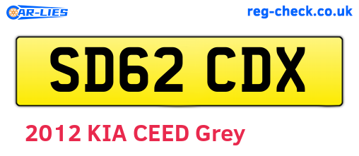 SD62CDX are the vehicle registration plates.