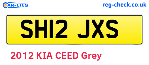 SH12JXS are the vehicle registration plates.