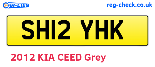 SH12YHK are the vehicle registration plates.