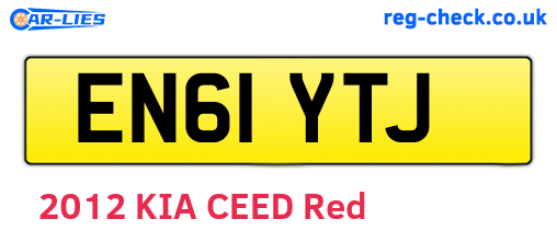 EN61YTJ are the vehicle registration plates.