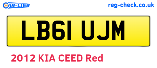 LB61UJM are the vehicle registration plates.