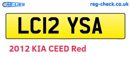 LC12YSA are the vehicle registration plates.
