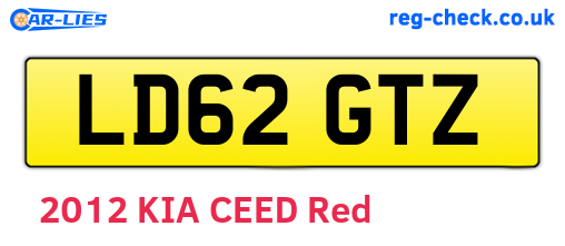 LD62GTZ are the vehicle registration plates.