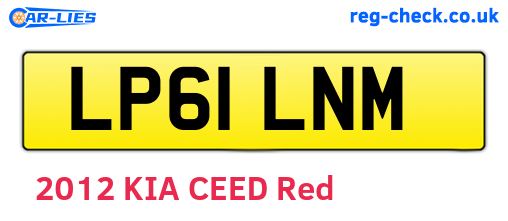 LP61LNM are the vehicle registration plates.