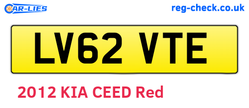 LV62VTE are the vehicle registration plates.