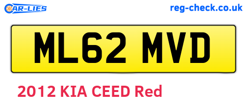 ML62MVD are the vehicle registration plates.