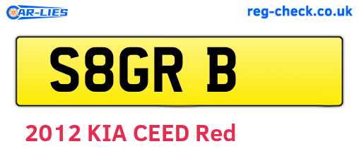 S8GRB are the vehicle registration plates.