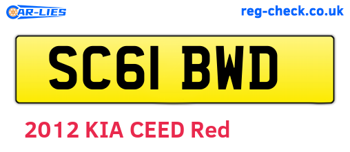 SC61BWD are the vehicle registration plates.