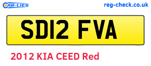 SD12FVA are the vehicle registration plates.