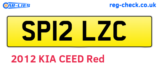 SP12LZC are the vehicle registration plates.