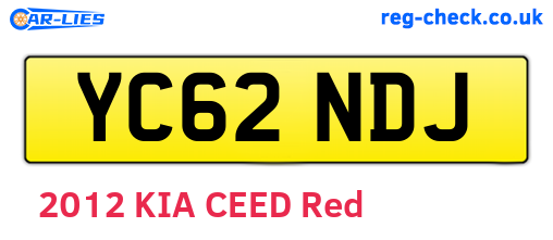 YC62NDJ are the vehicle registration plates.