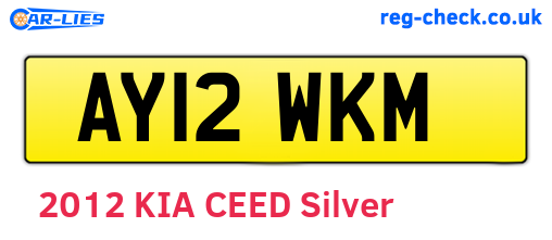AY12WKM are the vehicle registration plates.