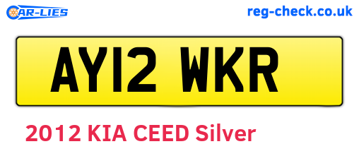 AY12WKR are the vehicle registration plates.