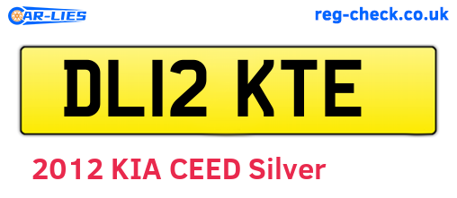 DL12KTE are the vehicle registration plates.