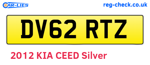 DV62RTZ are the vehicle registration plates.