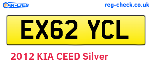 EX62YCL are the vehicle registration plates.
