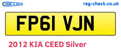 FP61VJN are the vehicle registration plates.