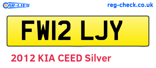 FW12LJY are the vehicle registration plates.