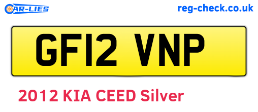 GF12VNP are the vehicle registration plates.