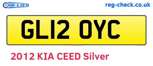 GL12OYC are the vehicle registration plates.
