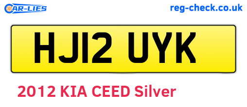 HJ12UYK are the vehicle registration plates.