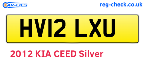HV12LXU are the vehicle registration plates.