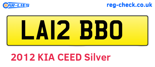 LA12BBO are the vehicle registration plates.