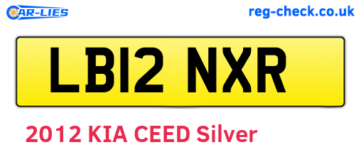LB12NXR are the vehicle registration plates.