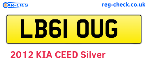 LB61OUG are the vehicle registration plates.